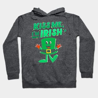 Kiss Me I'm Irish Top Hat Saint Patrick's Day Hoodie